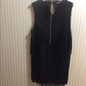 Do + Be black fringe dress Medium
